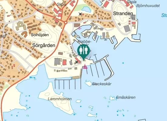 Karta over Lammholmsvägen