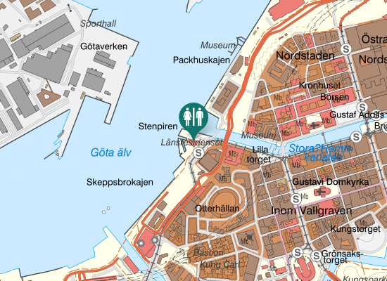 Karta over Stenpiren