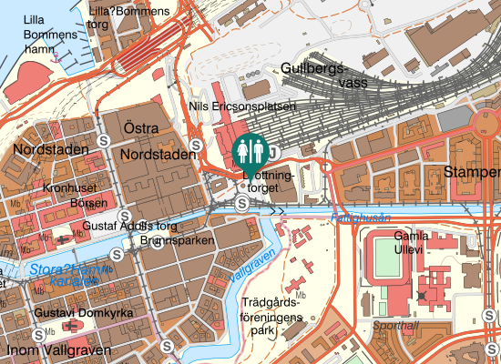 Karta over Drottningtorget