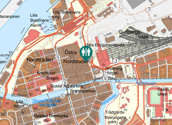 Karta over Nordstans lastgata 1