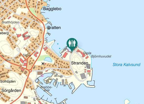 Karta over Björnhuvudsvägen