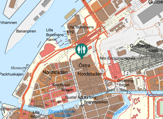 Karta over Toalett & Lounge