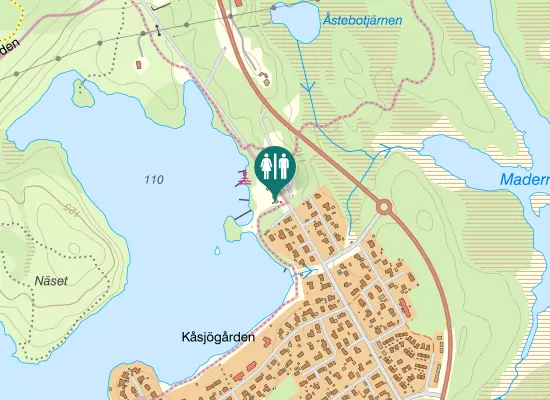 Karta over Kåsjövägen