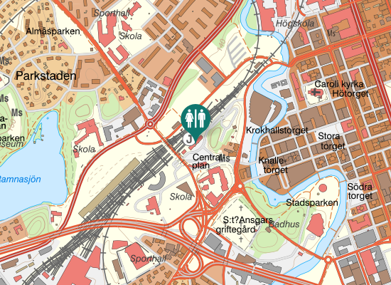 Karta över Stationsgatan 16