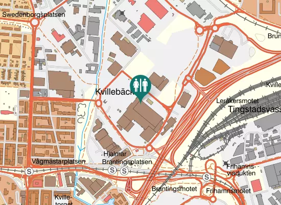 Karta over Södra Deltavägen