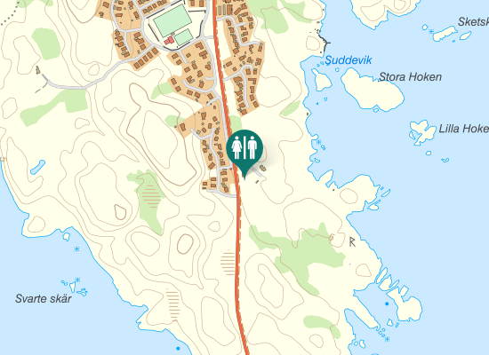 Karta over Skarviksvägen