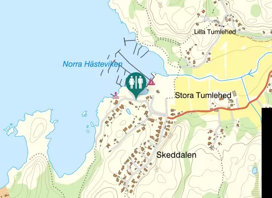 Karta over Tumlehedsvägen