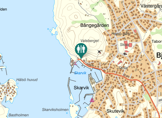 Karta over Skarviksvägen