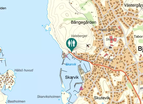 Karta over Skarviksvägen