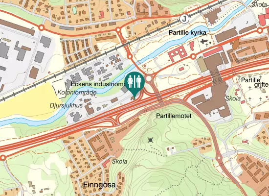 Karta over Gamla Kronvägen