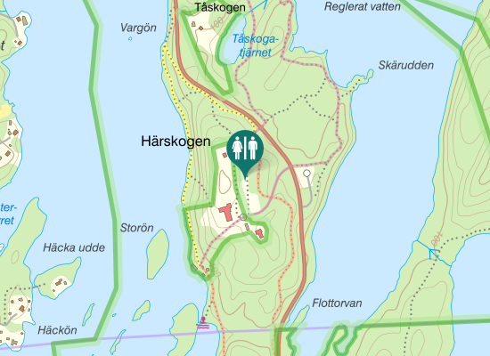 Karta över Härskogsvägen