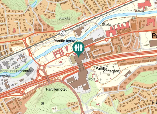 Karta over Slottskullevägen