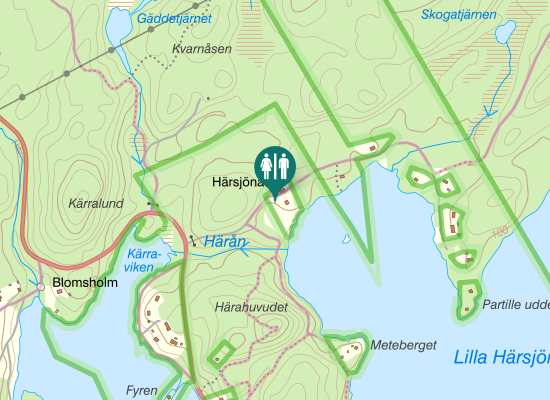 Karta över Lilla Härsjövägen