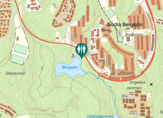 Karta over Bergsjövägen