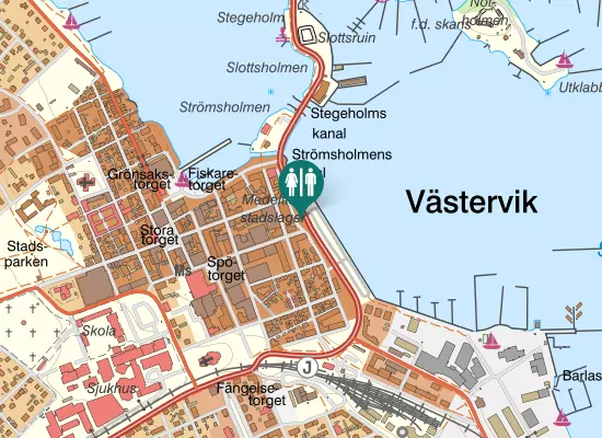 Karta over Slottsholmsvägen