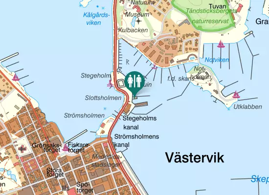 Karta over Slottsholmsvägen