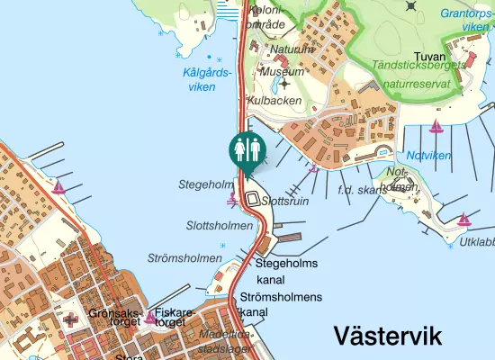 Karta over Slottsholmsvägen