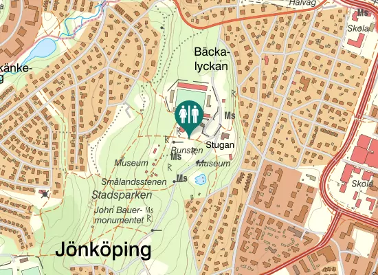 Karta over Ulla Stenbergs stig