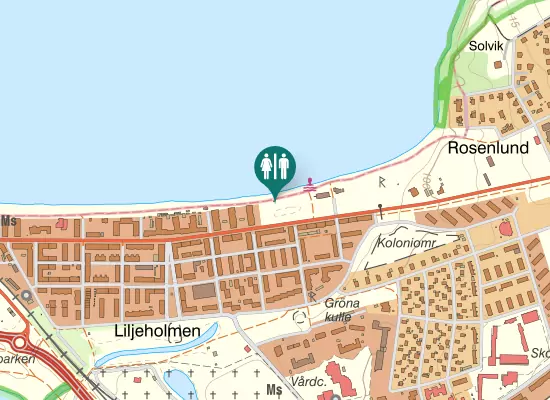 Karta over Östra Storgatan