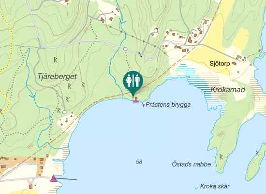 Karta over Krokavägen