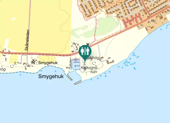 Karta over Smyge Strandväg