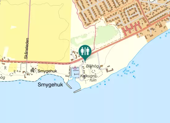 Karta over Smyge Strandväg