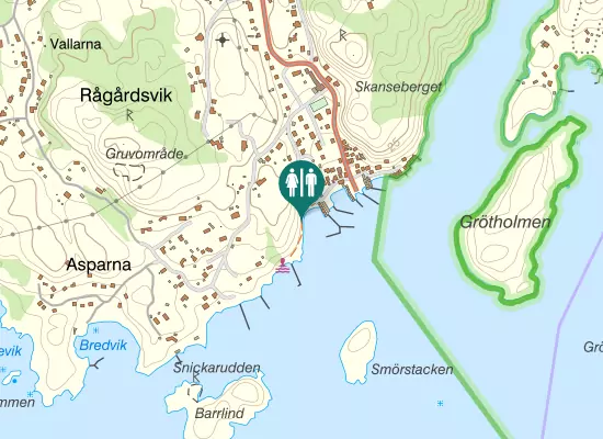 Karta over Västra Stranden