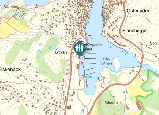 Karta over Fiskebäckskilsvägen