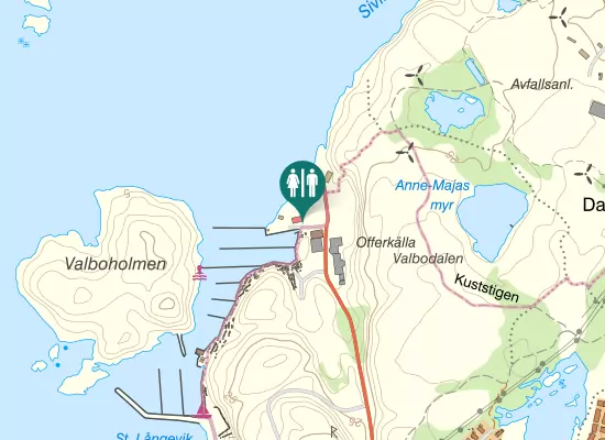 Karta over Valbogatan