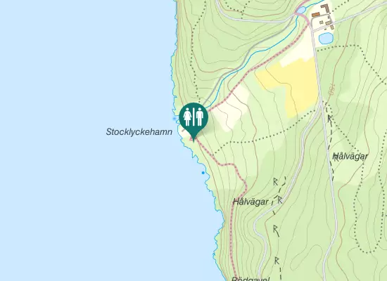 Karta over Stocklyckehamnsvägen