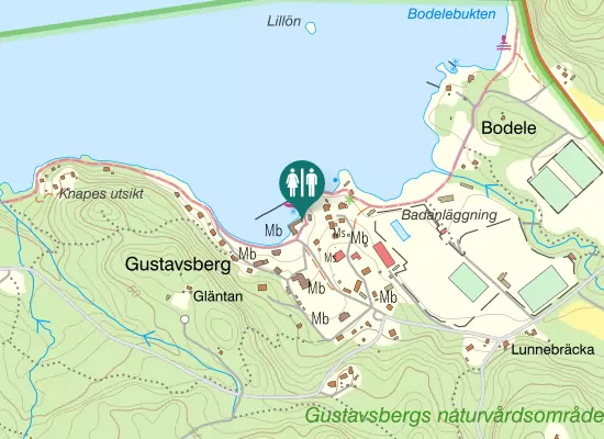 Karta over Strandpromenaden