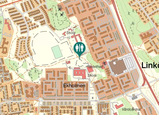 Karta over Ekholmsvägen