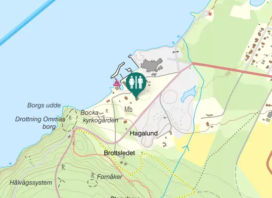 Karta over Borghamnsvägen