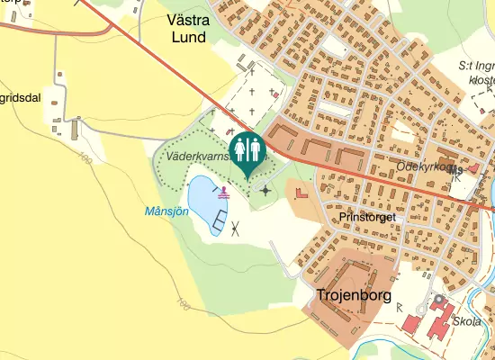 Karta over Väderkvarnsbacken