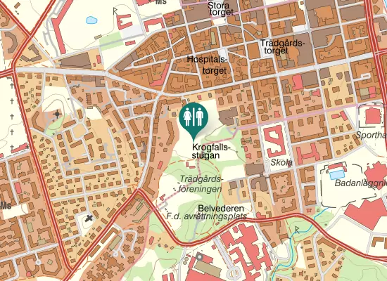 Karta over Helmans allé