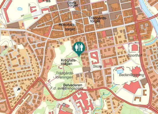 Karta over Dag Walléns entré