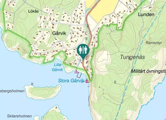 Karta over Gårviksvägen
