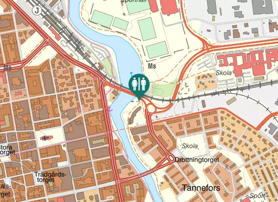Karta over Järnvägsgatan