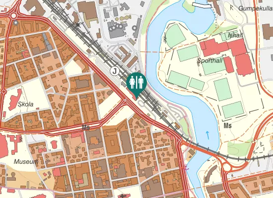 Karta over Järnvägsgatan 3