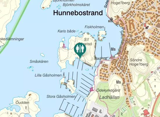 Karta över Gåsholmen
