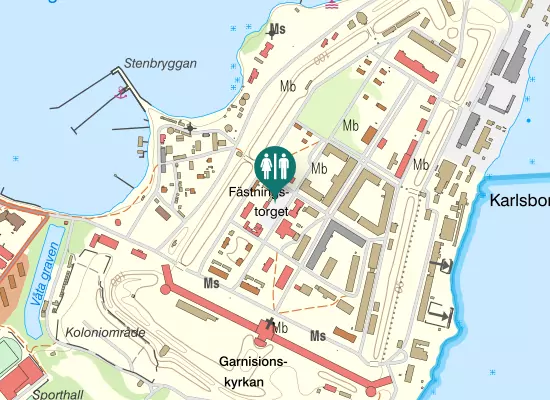 Karta över Södra Tyghusgatan