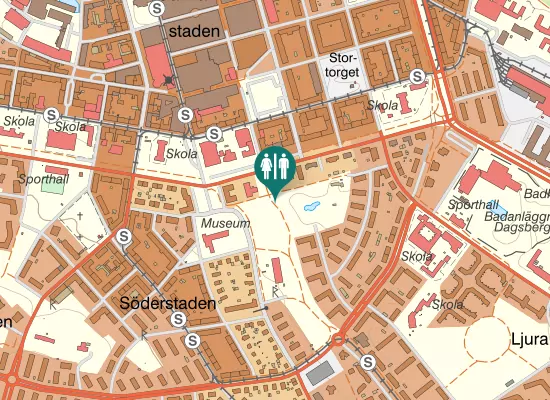Karta over Södra Promenaden