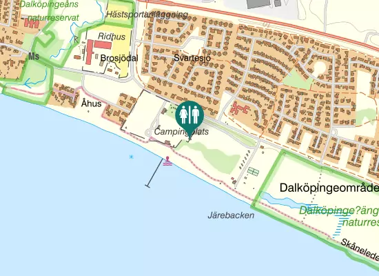 Karta over Dalköpinge strandväg