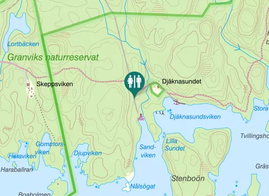 Karta over Djäknesundsvägen