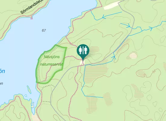 Karta over Sörmlandsleden