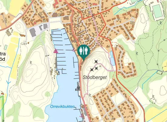 Karta over Nedre Långgatan
