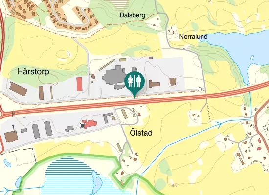 Karta over Norralundsvägen