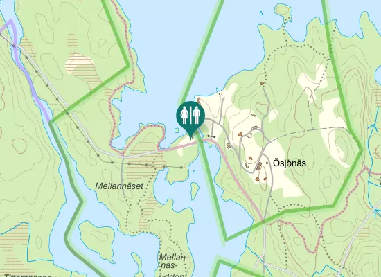 Karta over Ösjönäsvägen