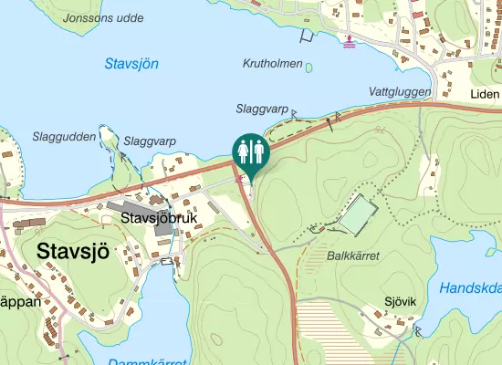 Karta over Stavsjövägen