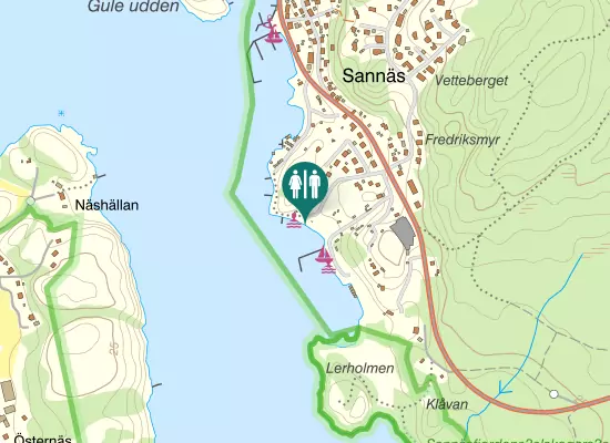 Karta over Badplatsvägen